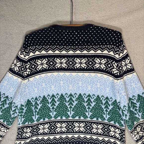 Classic Elements Womens Sweater Size M Fair Isle Christmas Holiday Cardigan Cozy - Picture 12 of 16